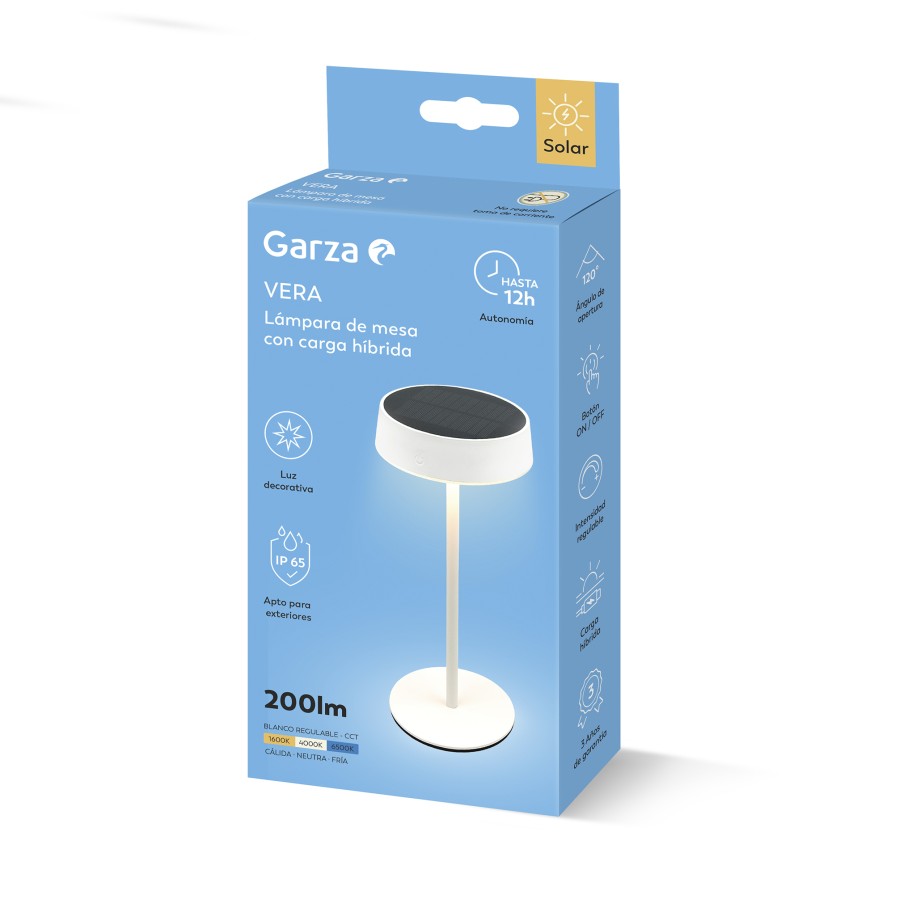 Candeeiro de Mesa Solar Vera 110LM Cor Regulável IP65