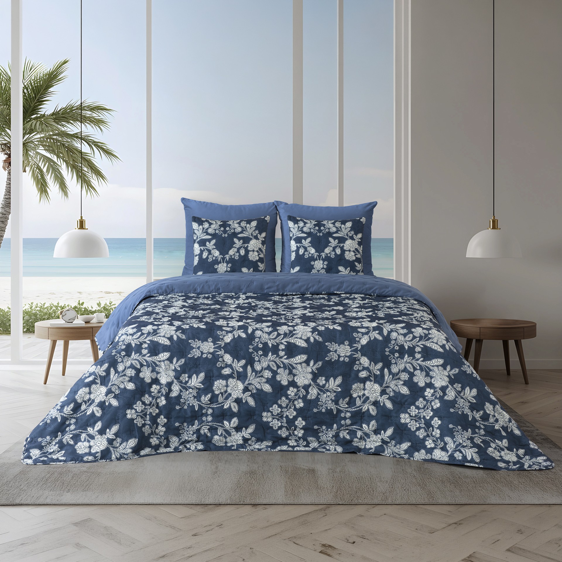 Cobertura Acolchoada Lys Estampada - Cama Individual