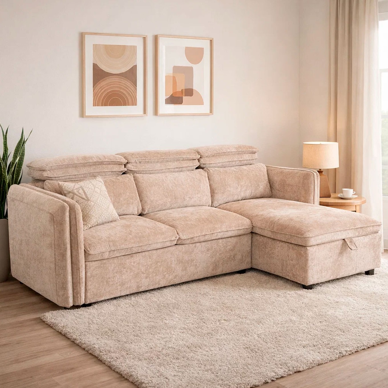 Sof� Chaise Longue Blaine Direita com cama
