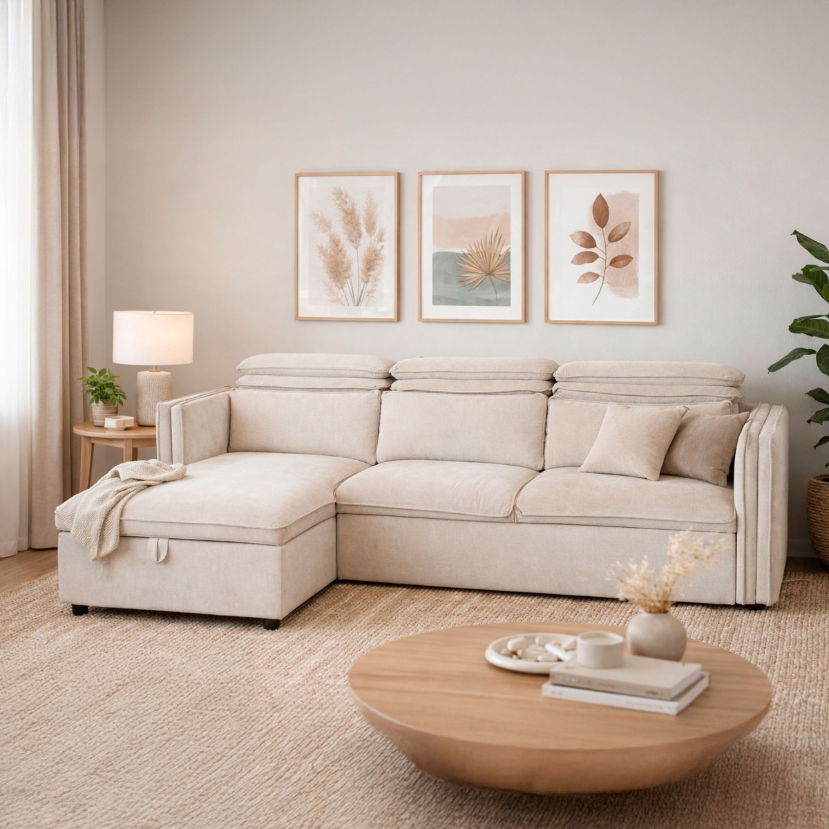 Sofá Chaise Longue Blaine Esquerda com cama