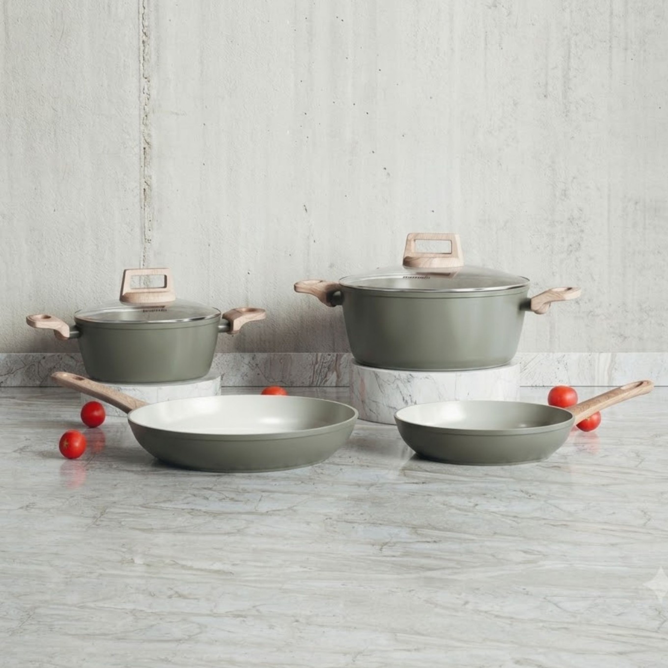 Conjunto Panelas Jade Olive 4 Peças