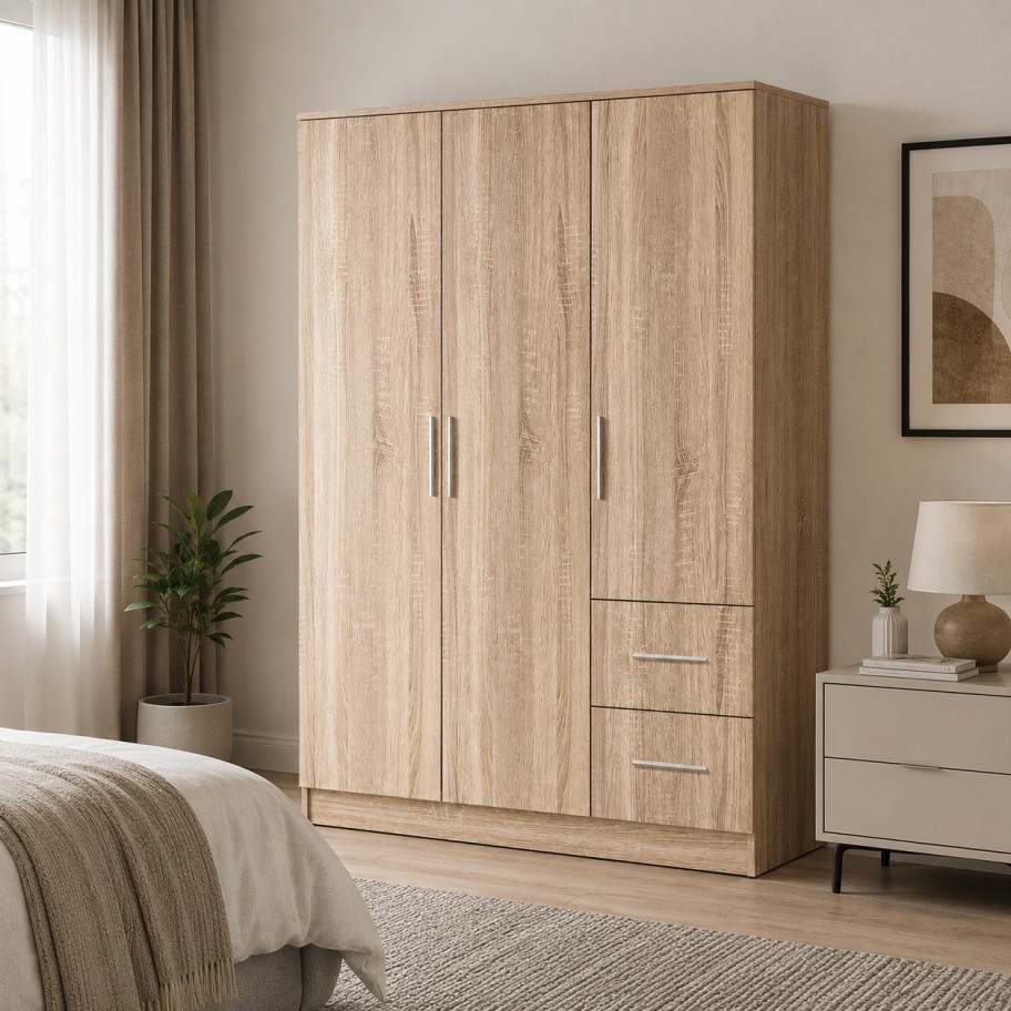 Roupeiro Space (3 Portas + 2 Gavetas)