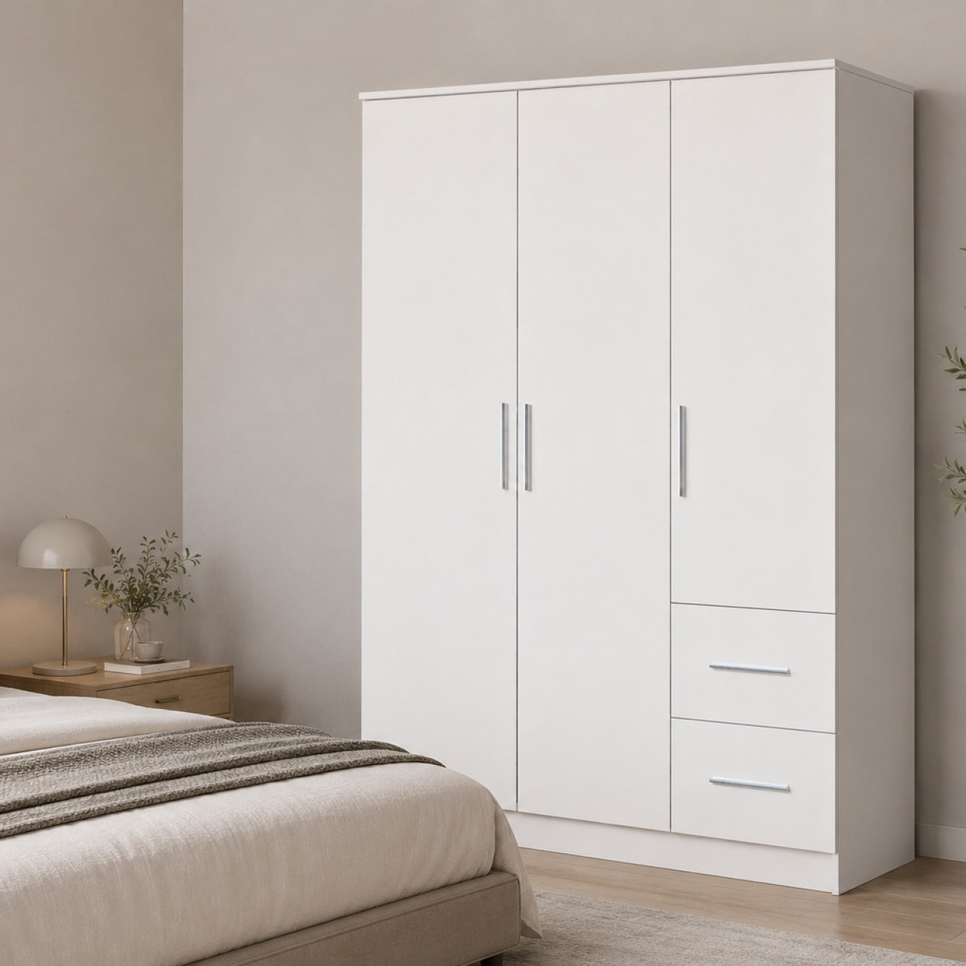 Roupeiro Space (3 Portas + 2 Gavetas)