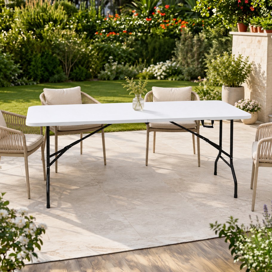 Mesa Dobrável Branca 180cm