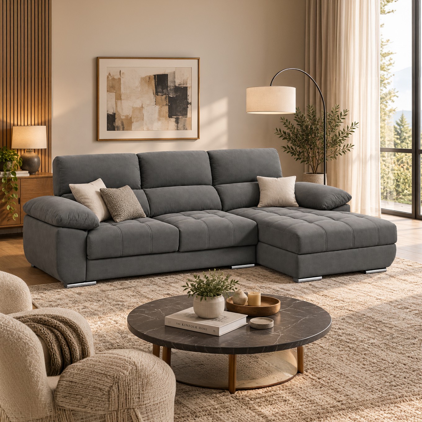 Sof� Chaise Longue Livorno Direita com cama
