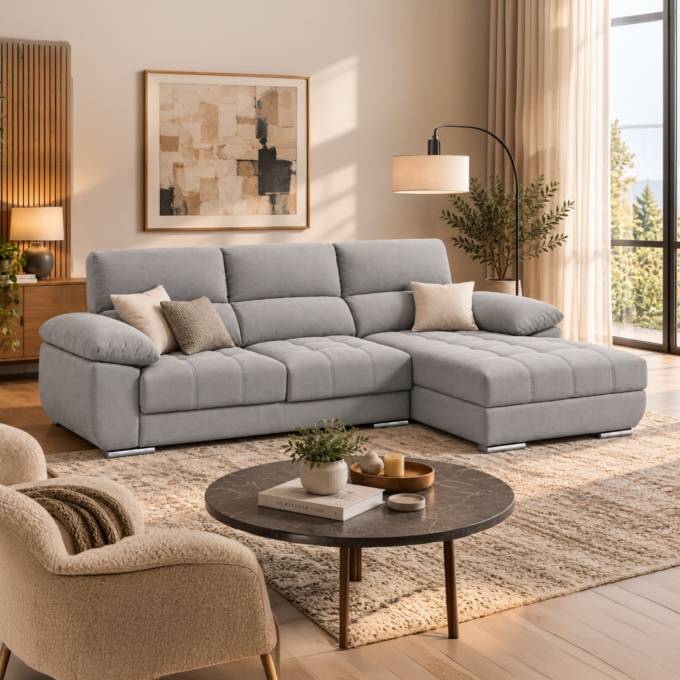 Sof� Chaise Longue Livorno Direita com cama
