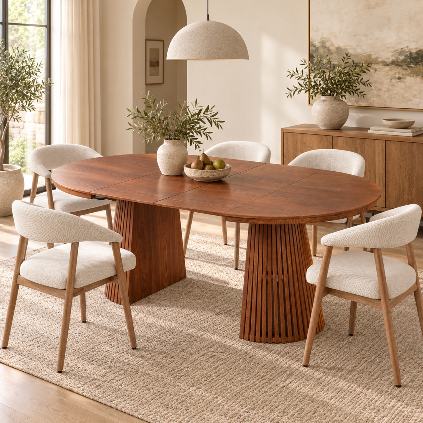 Mesa Oval Extens�vel Mura
