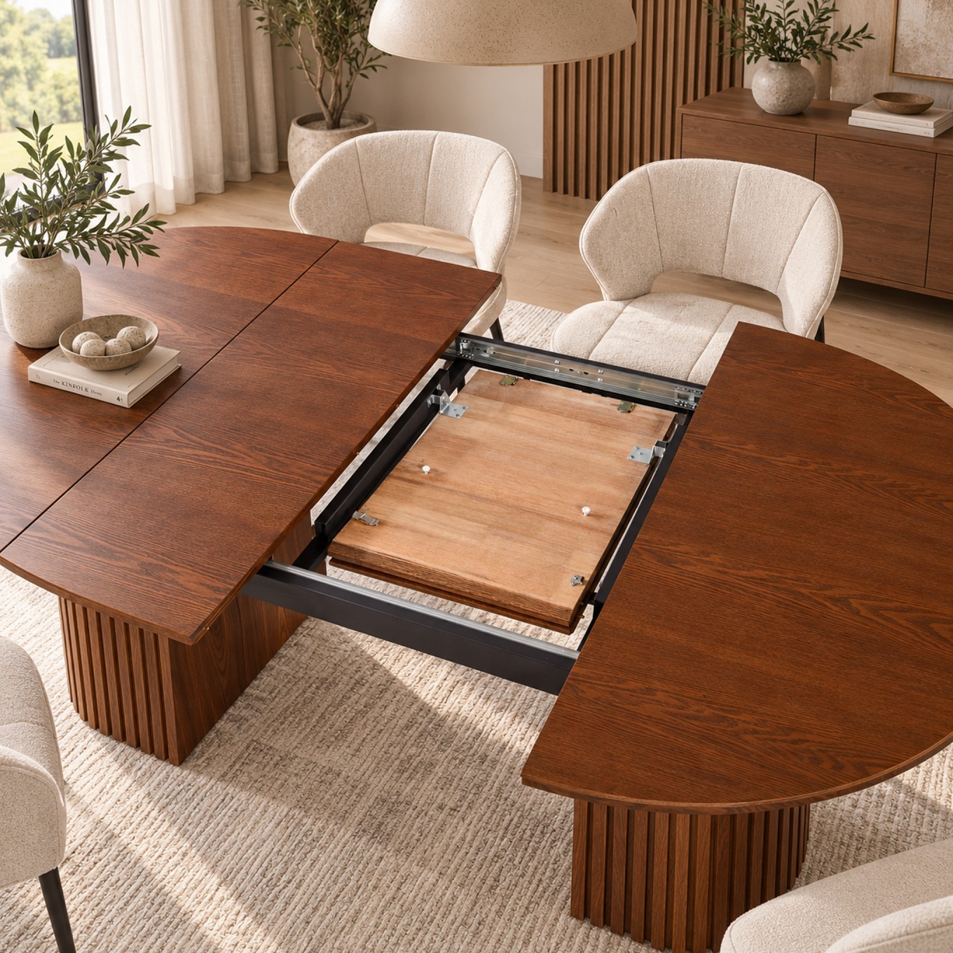 Mesa Oval Extens�vel Mura