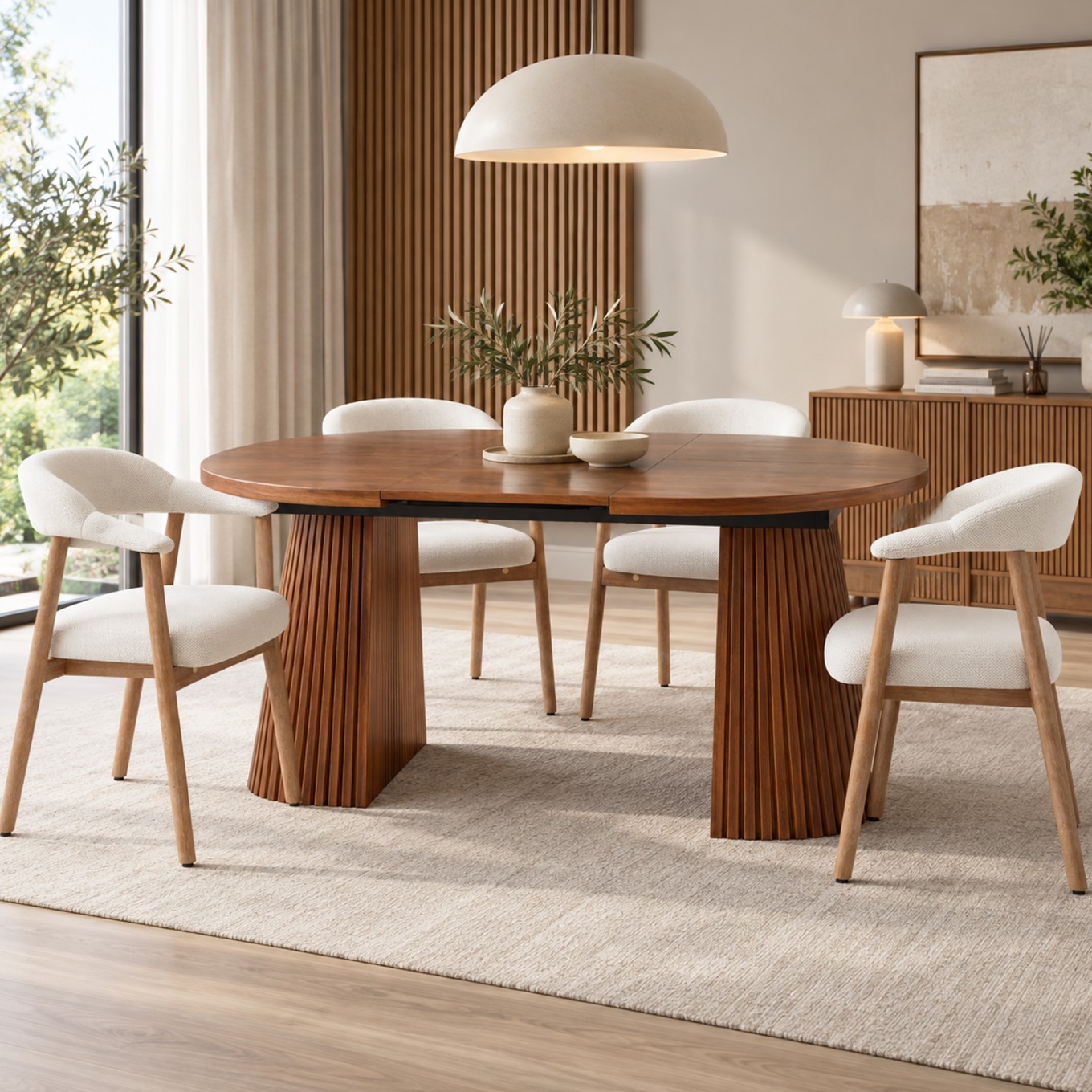 Mesa Oval Extens�vel Mura