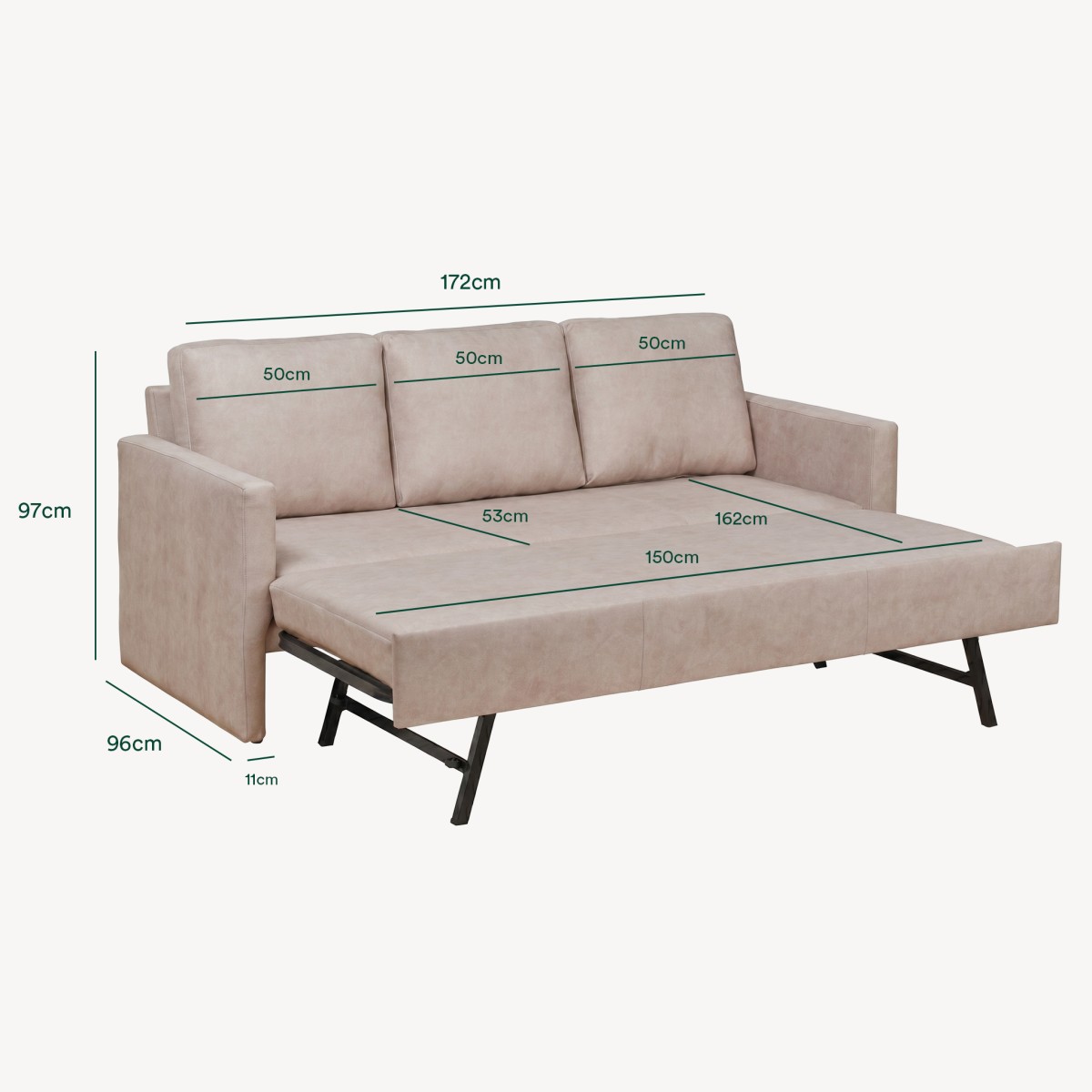 Sofá 2 Lugares Maryland com Cama
