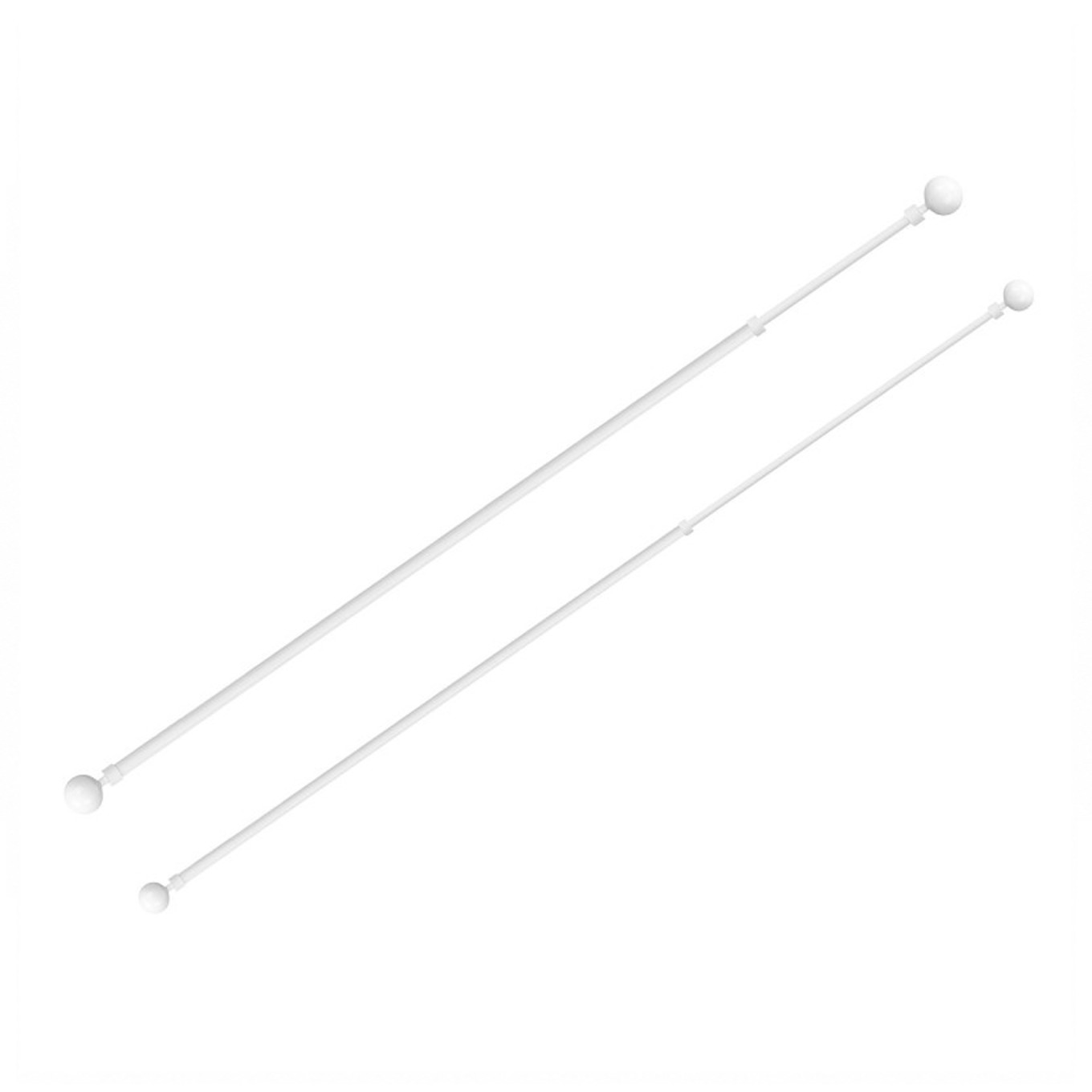 Kit Var�o Extens�vel para Cortinas 120-210cm com Suportes e Terminais Branco
