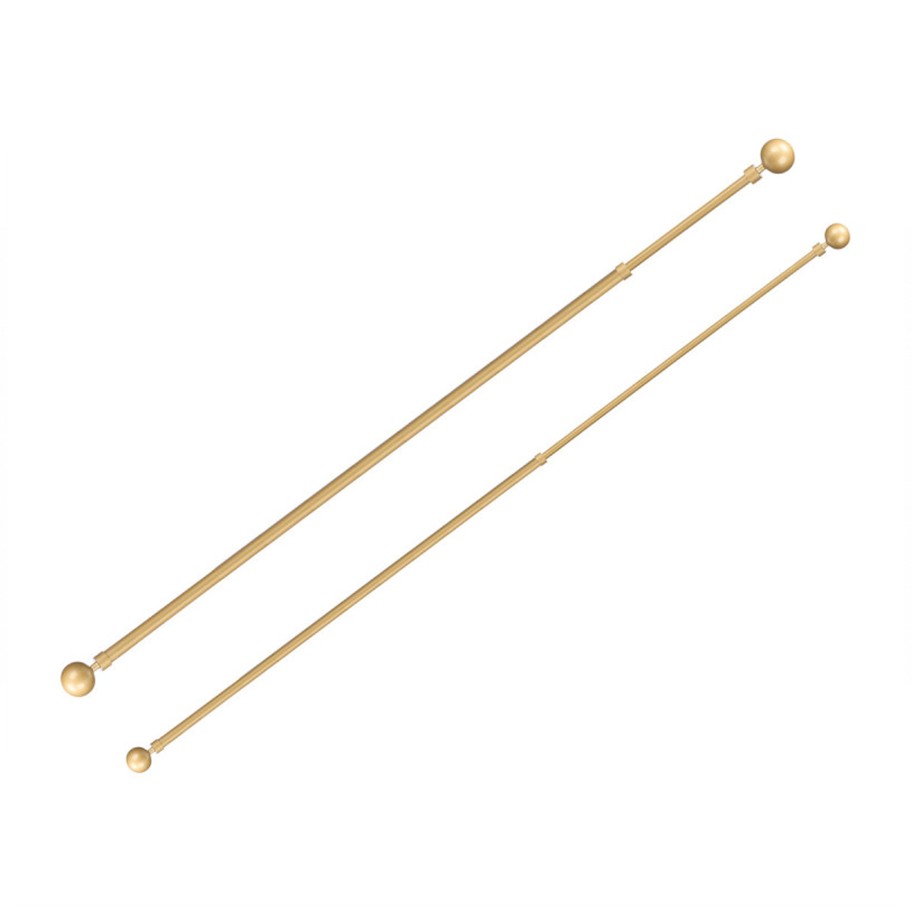 Kit Var�o Extens�vel para Cortinas 120-240cm com Suportes e Terminais Dourado