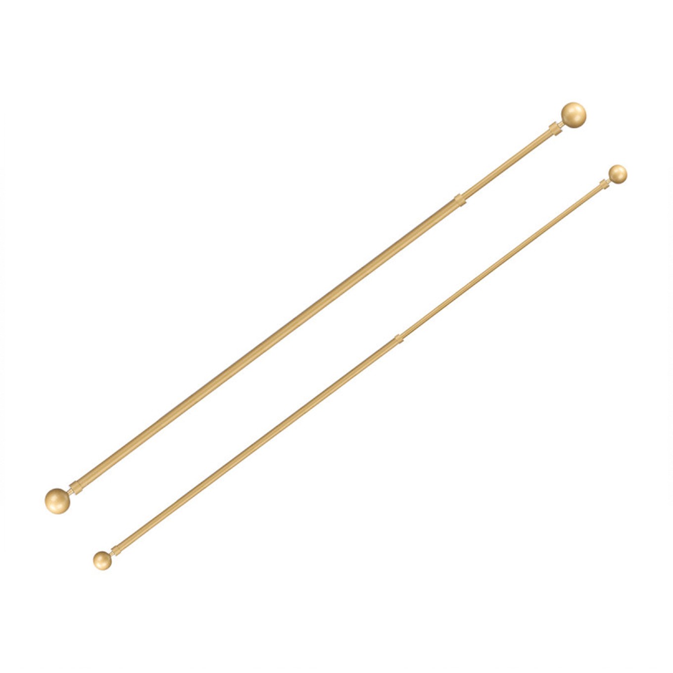 Kit Var�o Extens�vel para Cortinas 120-240cm com Suportes e Terminais Dourado