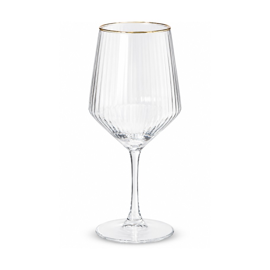 Copo de Vidro de �gua com Fio Dourado 510ml