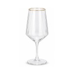Copo de Vidro de Vinho com Fio Dourado 380ml