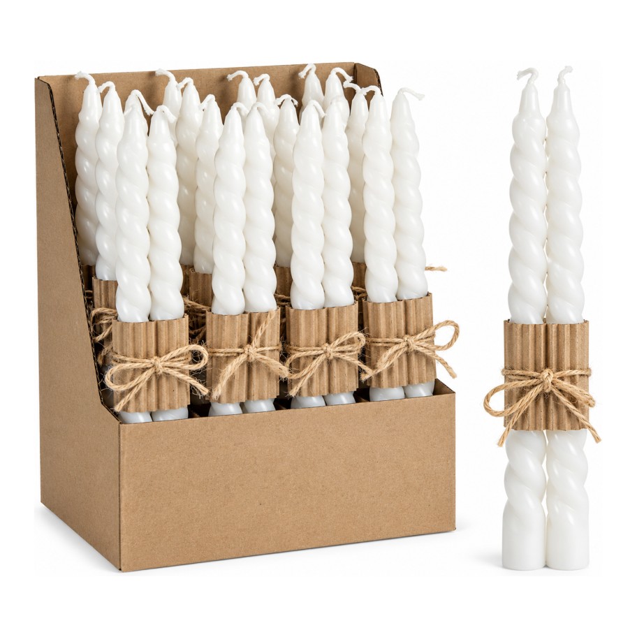 Conjunto 2 Velas de Casti�al Brancas 27cm