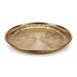 Prato de Metal Dourado 30cm