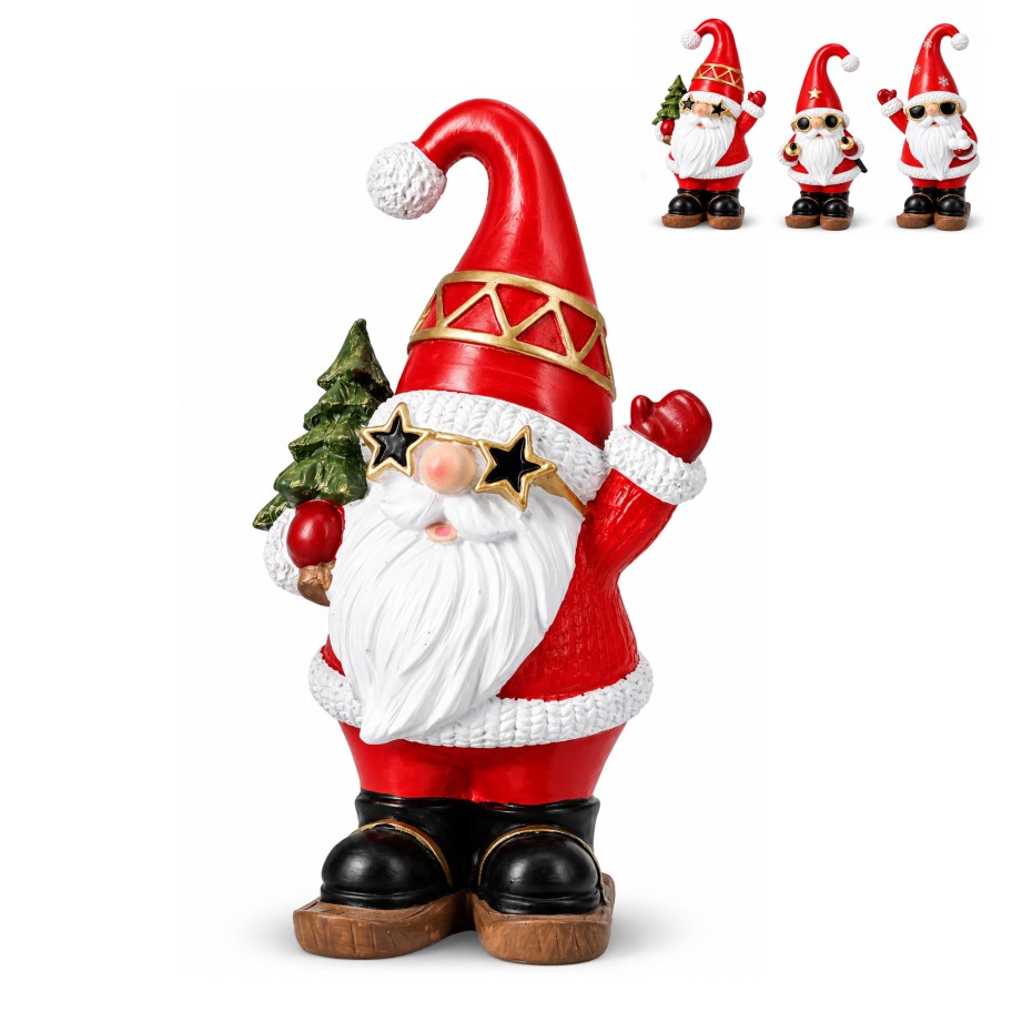 Pai Natal com �culos de Sol 17cm Sortido