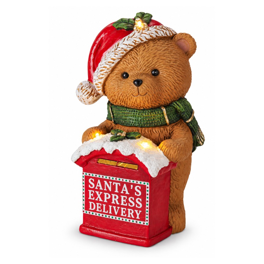 Urso de Natal com Caixa de Correio 30cm