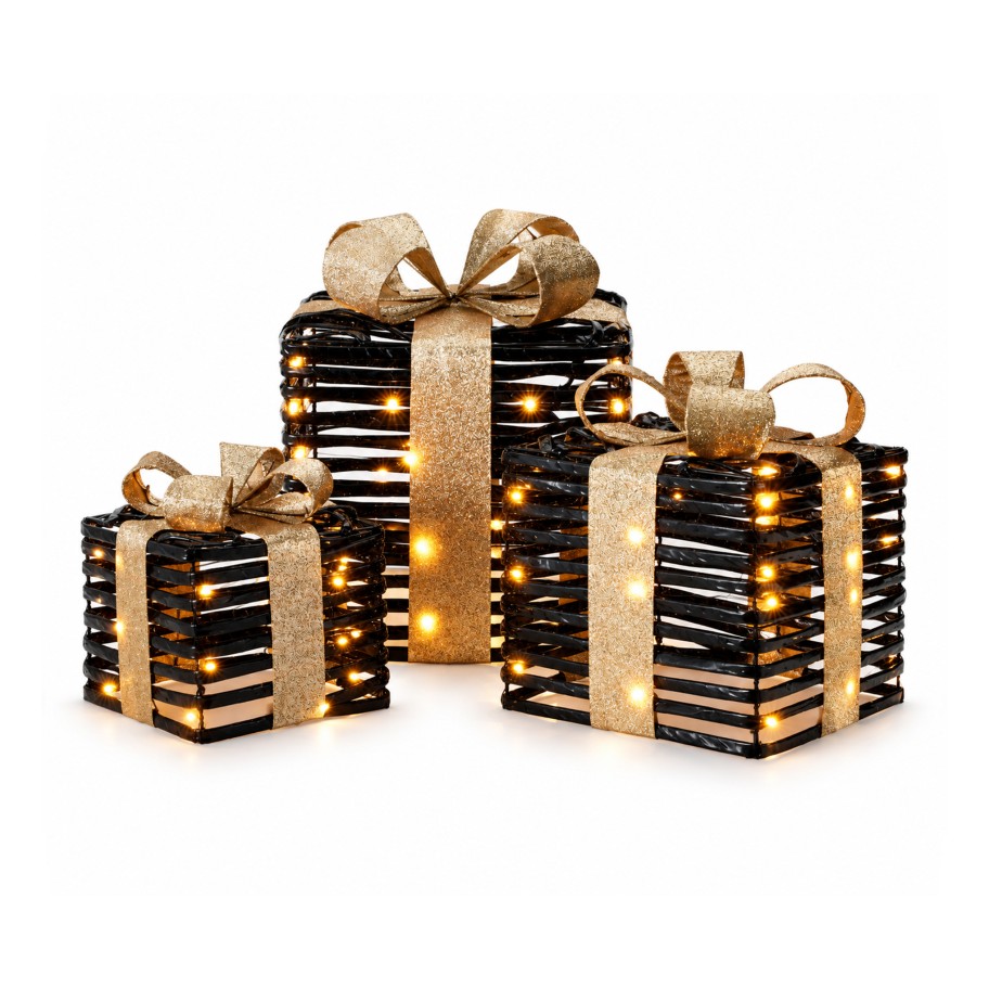 Conjunto de Caixas Presente com Luz