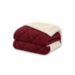 Edred�o Microfibra Borreguito Bordeaux