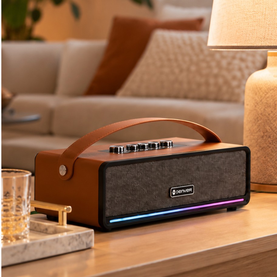 ALLDECOR COLUNA PORTATIL VINTAGE 100W C.CASTANHO