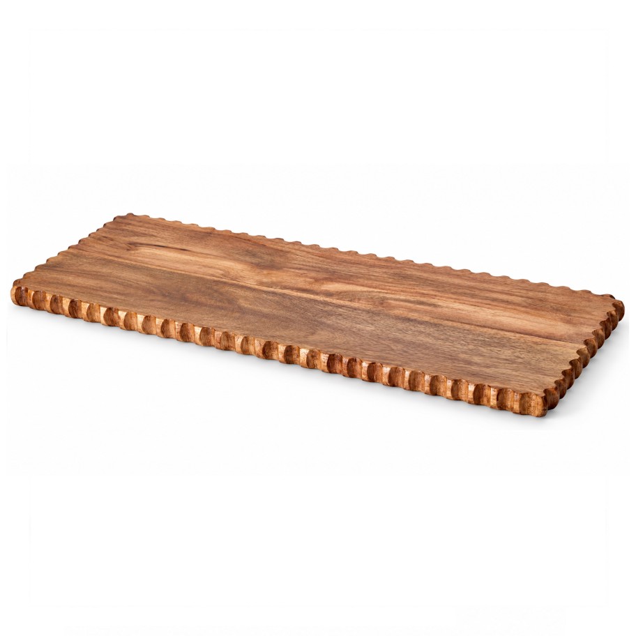 Tabuleiro de Servir Madeira Natural 50x20cm